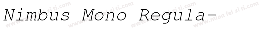 Nimbus Mono Regula字体转换